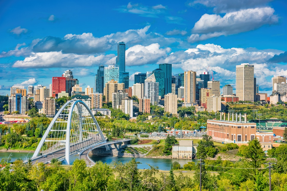 Downtown Edmonton Alberta Canada Skyline